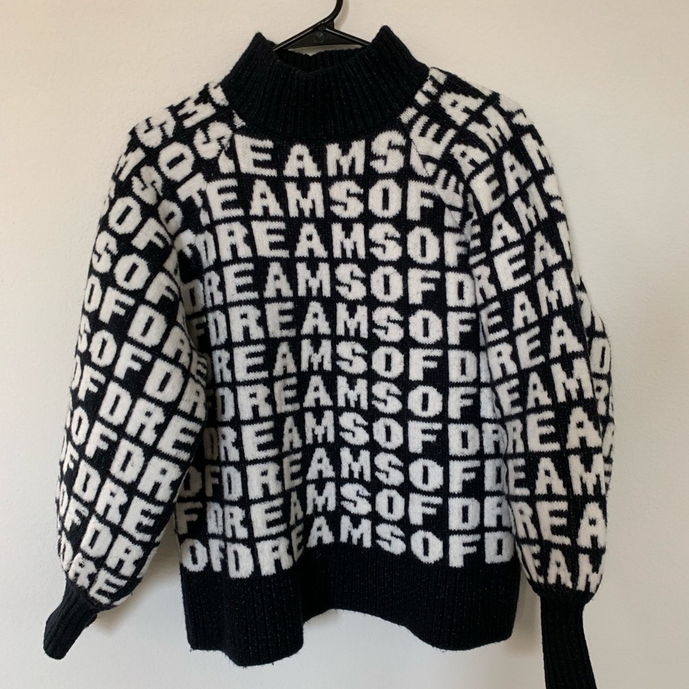 H&M Navy blue letter sweater